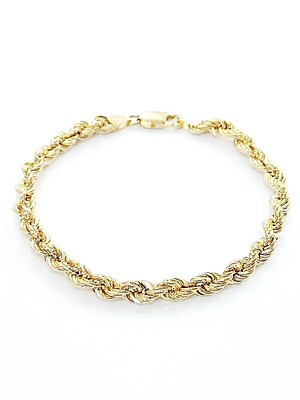 Esclusivo Bracciale funetta spessa lavorata in Oro Giallo 18 kt