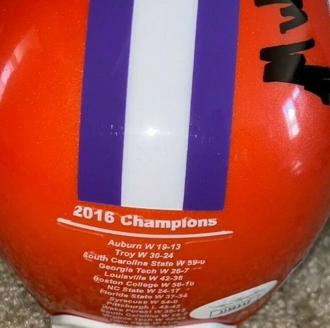 MIKE WILLIAMS SIGNED CLEMSON TIGERS 2016 MINI HELMET LOS ANGELES CHARGERS JSA - Image 2 of 2