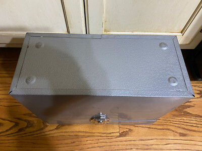 VINTAGE Industrial Security Lock Metal Box Gray Versa Boxes