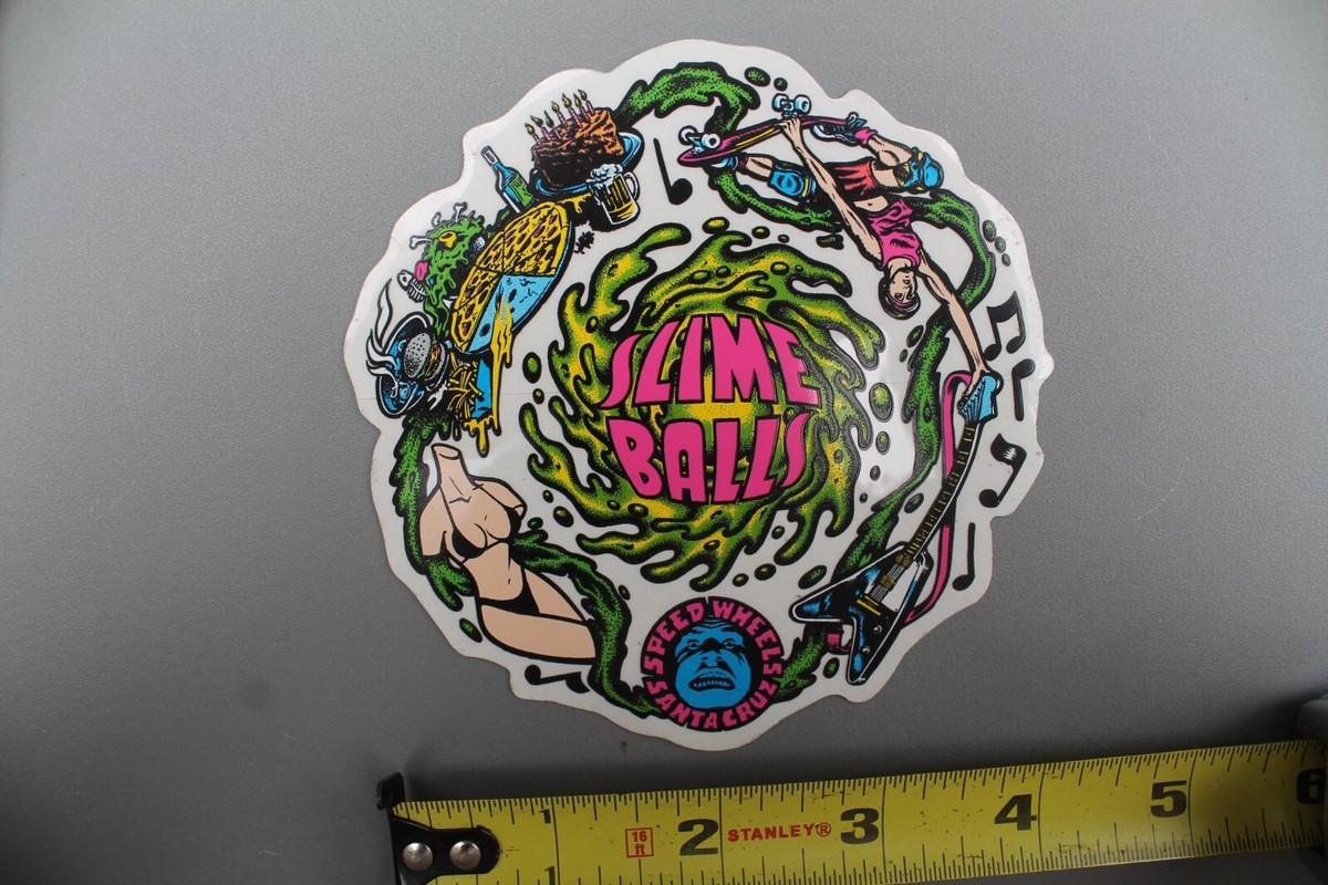 Slime Balls スケートボード ワッペン　ビンテージ　サンタクルーズ Santa Cruz Speed Wheels Slime Balls Clear OG Z86A Vintage