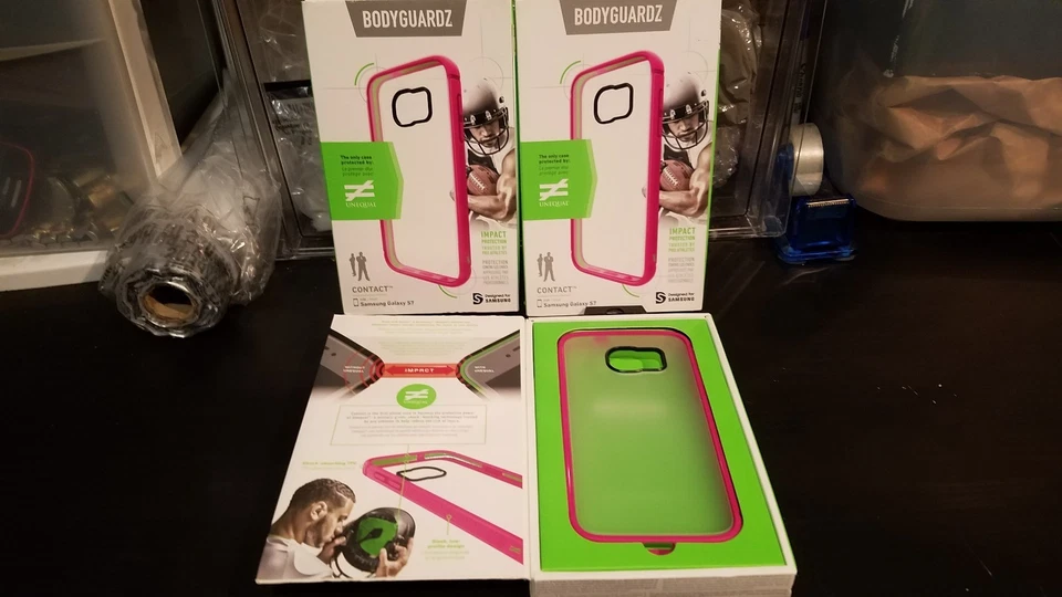 OEM BodyGuardz Contact Clear/Pink Case For Samsung Galaxy S7 *Free Shipping* - Imagem 2 de 3