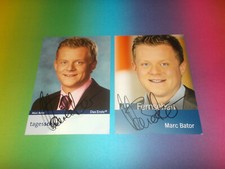 2 x Marc Bator Tagesschau signed autograph autograph autograph card