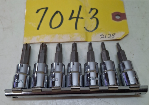 HERRAMIENTAS ARTESANALES 7 Piezas 3/8" Drive Torx Star Bit Juego de Enchufes Driver, Auto Camión  - Imagen 1 de 4