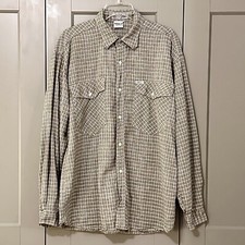 Guess Vintage 1980  s Double Pocket Button Down Paned Men  s Size 2 Medium Rare