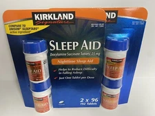 Kirkland Signature Sleep Aid Pills Same Us Unisom 25 Mg 96-384 tablets
