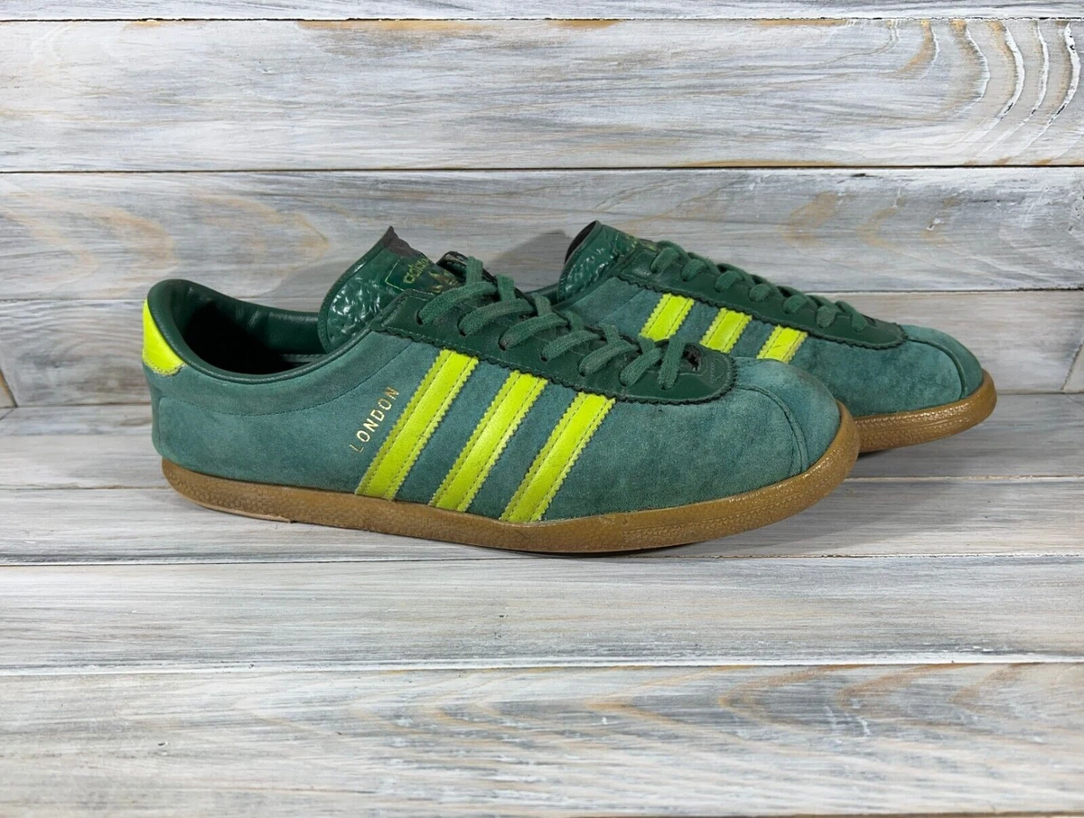 Vintage 2010 Adidas London Men s Sneakers Green Yellow Casual