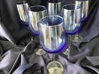 6 VINA BLUE large STEMMED WINE GLASSES by LIBBEY GLASS CO + BUY IT NOW BONUS!!! — photo 3