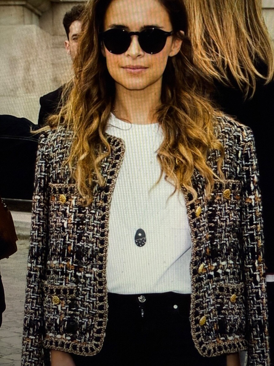 CHANEL 16A PARIS-ROME FANTASY TWEED JACKET BRAIDED TRIM GOLD CC