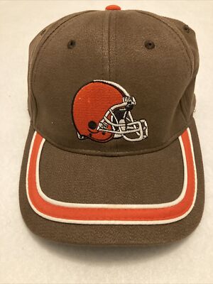 Cleveland Browns Hat Cap by NFL Game Day Adjustable Orange/White Stripe