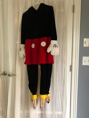 Disfraz de peluche de terciopelo de Mickey Mouse, talla M, ¿juvenil?, probablemente demasiado pequeño para adultos - Imagen 3 de 8