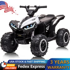 Kids Ride On ATV 12V Battery Powered Quad Ride on Car Toy LED Lights with Remote