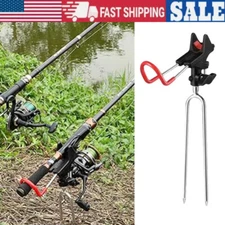 2Pack Fishing Rod Holders for Bank Fishing, Fishing Pole Holders for Ground, 360