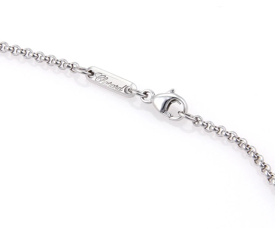 Цепочка звеньев Chopard из белого золота 18 карат длиной 3,5 мм 16,75 дюйма - Изображение 3 из 3