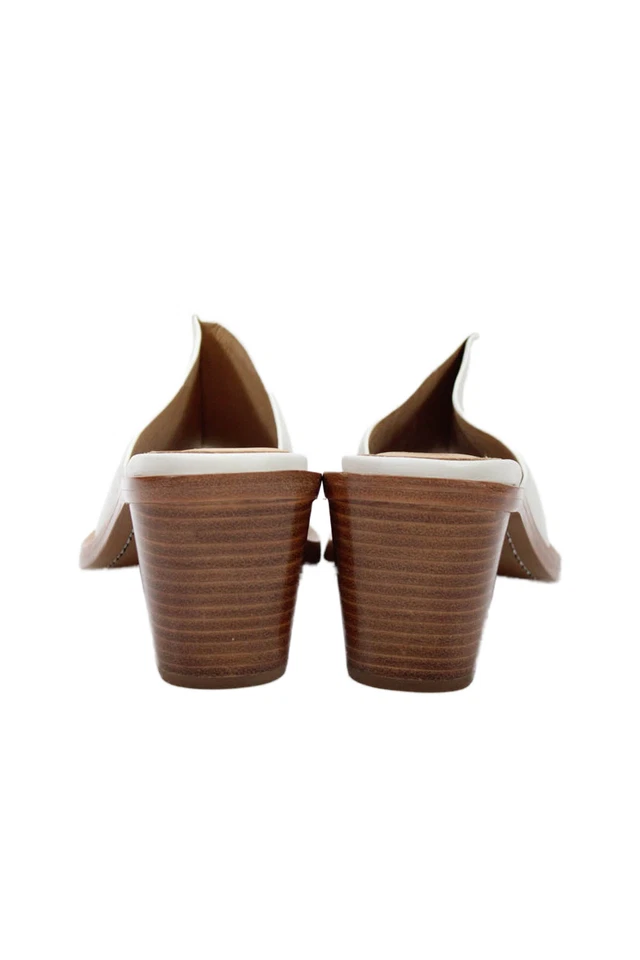 Tacones de cuña forrados con puntera cuadrada abierta texturizada Rag & Bone para mujer blancos talla 37 EUR Foto 3 de 4