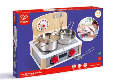 Hape - 2-in-1 Küchen- & Grill-Set | Toynamics Europe GmbH | Deutsch | 2025