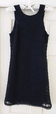 Lilly Pulitzer Mango Shift Dress Size M True Navy Leafy Palm Lace