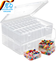 60 StüCk Kleine Aufbewahrungsboxen, 2 Mittlere Transparent Aufbewahrungsbox, Sor