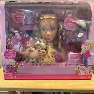BARBIES GLAMOUR PUP GIFT SET BRAND NEW NEVER OPENED, BOX HAS SOME DAMAGE