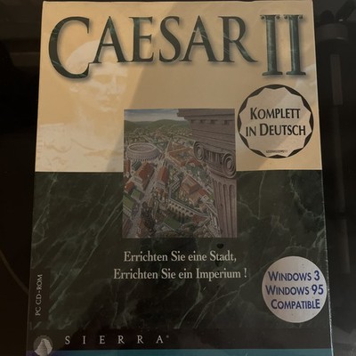Caesar II PC CD Rom 1995 Big Box Spiel Game guter Zustand