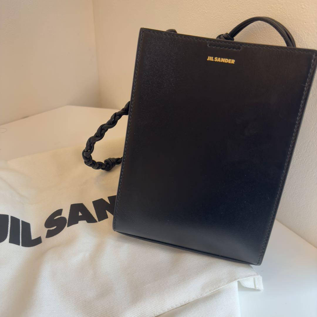 VIP【関税送料無料】希少 JIL SANDER BLACK LEATHER BAG Jil Sander Black Leather Shoulder Bag Women Bag Original LTD