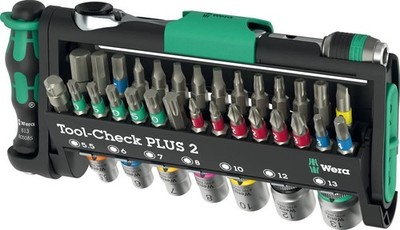 Wera Tool-Check PLUS 39pc Metric Mixed Tool Set w/ Ratchet Sockets Bits Case