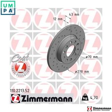 2x BRAKE DISC 110.2213.52 FOR ALFA ROMEO JEEP FIAT 939 A6.000 937A7.000 1.9L