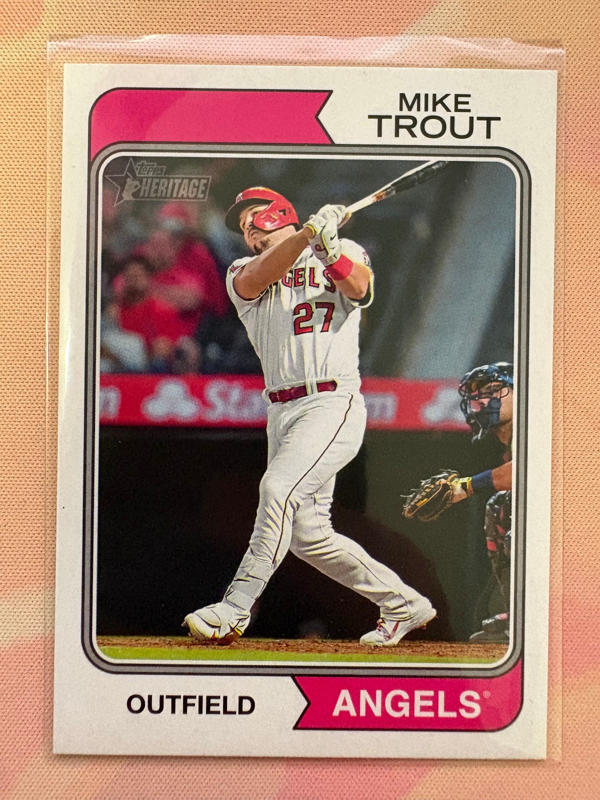 2023 Topps Heritage - Name Position Swap Variation Mike Trout #5
