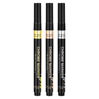3pcs Liquid Chrome Markers Pens Permanent Chrome Paint Pens for Smooth Surface