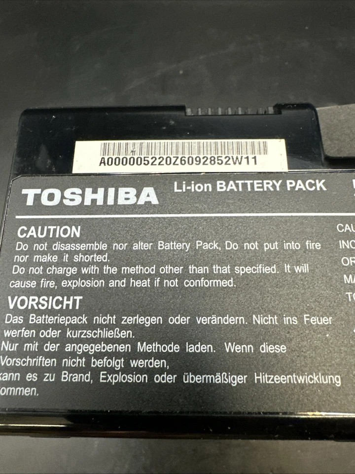 Batería de iones de litio Toshiba PA3479U–1BRS PABAS078 Foto 2 de 4