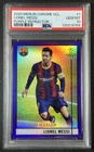 LIONEL MESSI PSA 10 2020-21 TOPPS MERLIN CHROME UCL #1 PURPLE REFRACTOR 49/299
