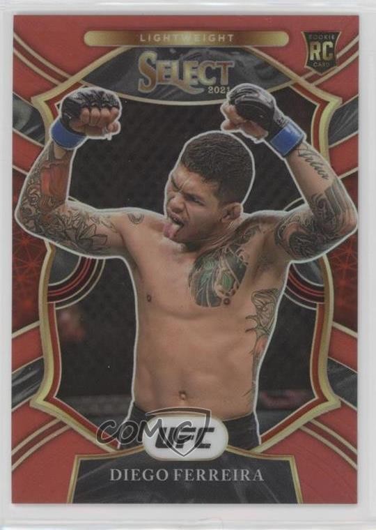 2021 Panini Select UFC Concourse Red Prizm 91/99 Diego Ferreira #32 0sf1
