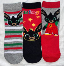 new 3prs boys Bing bunny ankle socks.UK 6-8.5/approx 2-3yrs.NO TAGS