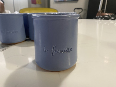 Ty Ceramiche La Fermiere Blue Ceramic Mug 0.25L Italy Microwave Safe set of 7