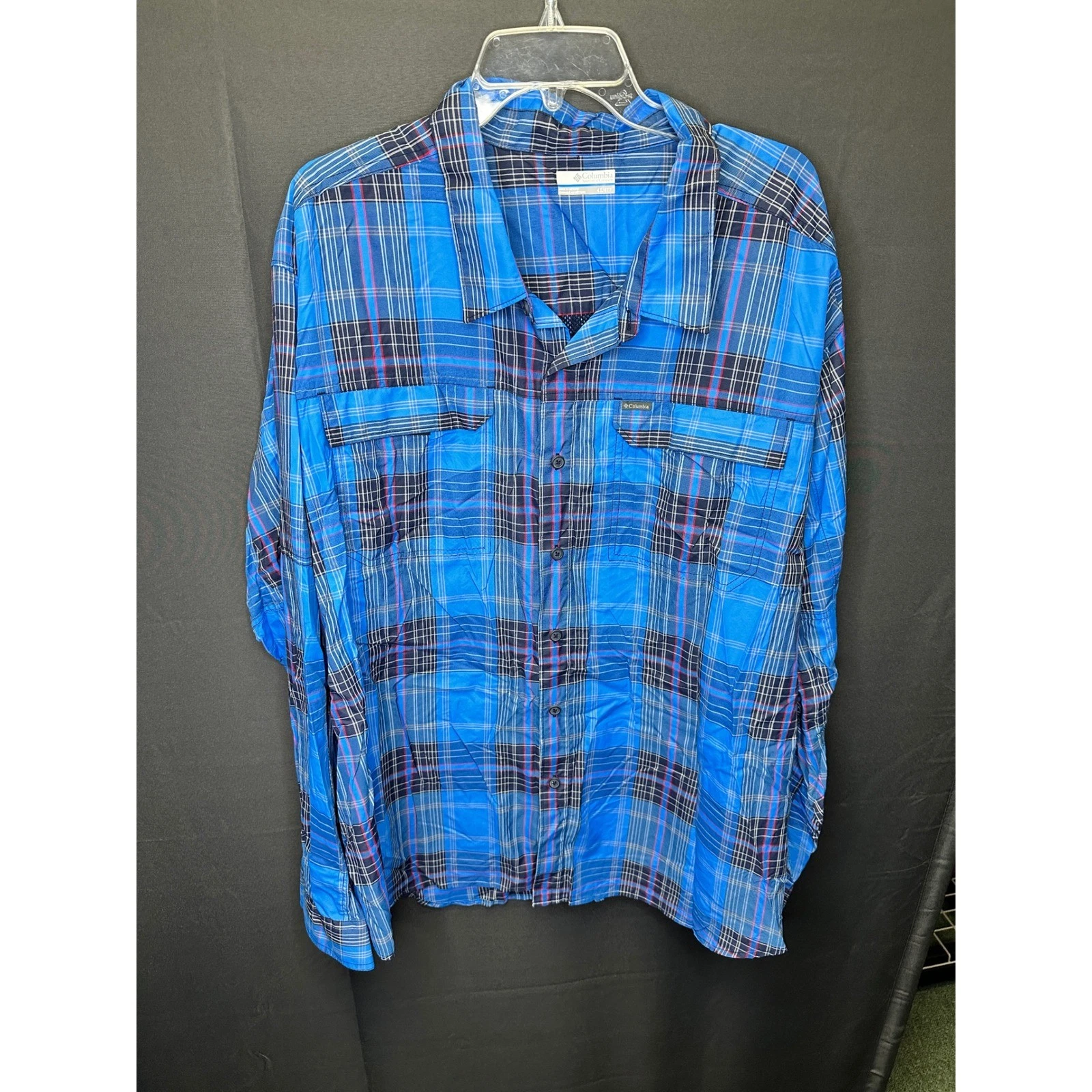 Columbia Plaid Button Up Shirt Long Sleeve Outdoor Casual 4XLT