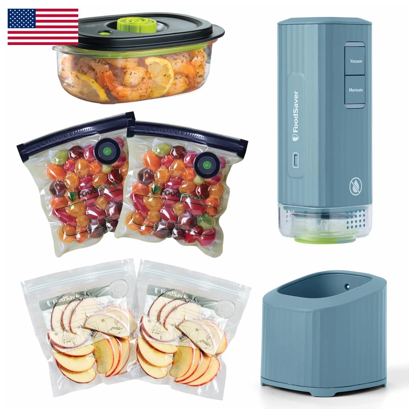 Foodsaver Mini Handheld Vacuum Sealer Machine Marinate Setting Charging Dock