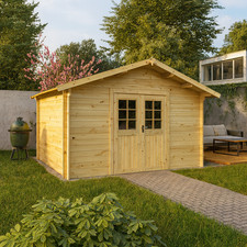 Gartenhaus 400x300 cm Holzhaus Geräteschuppen Hütte Laube Unterstand Holz