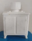 Vintage Novelty Milk Glass Sugar Bowl GE Monitor Top Refrigerator