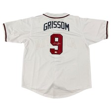 Marquis Grissom Autographed Atlanta Braves (White #9) Custom Jersey - JSA