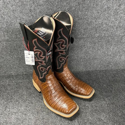 #ad HORSE POWER HP8082 13quot; Roper Boot Men#x27;s Size 9.5 D Black Texas $396.75
