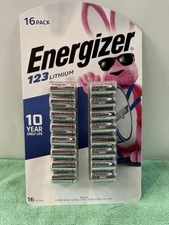 Energizer 123 Lithium Photo Batteries- 16 Pack Exp-12/2035