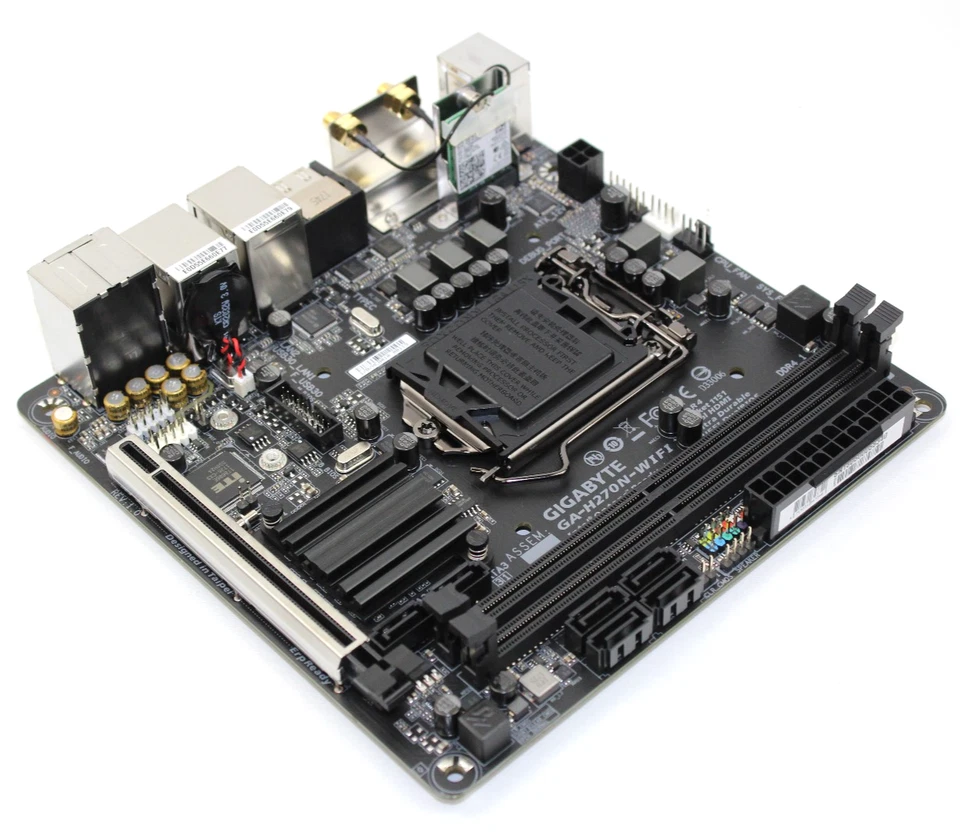 Gigabyte GA-H270N-WIFI - LGA1151 Motherboard with Backplate, NVMe Slot, USB-C - Image 2 of 4
