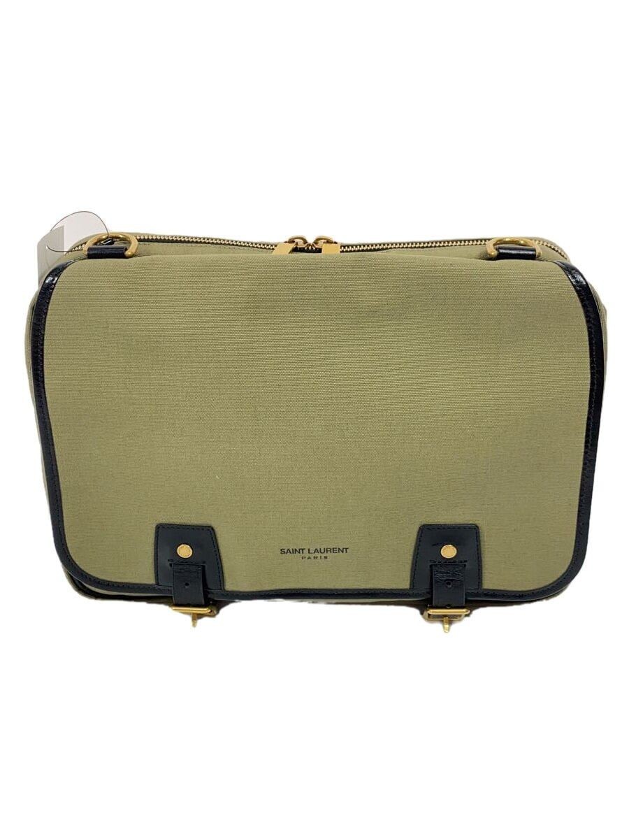 BORSA A TRACOLLA SAINT LAURENT tinta unita kaki 711429 usata