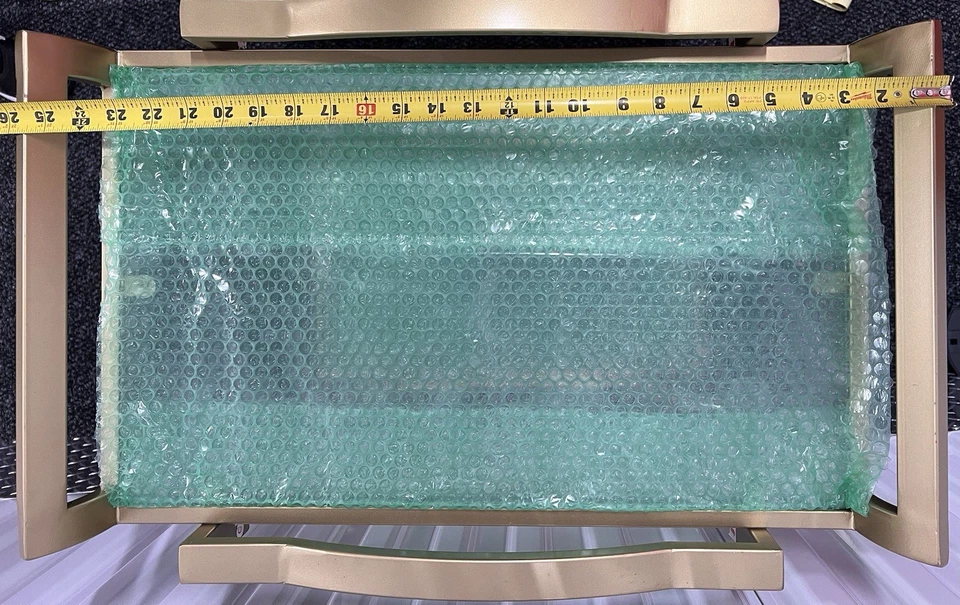 Gold Bi Level Bar Cart - Image 4 of 4