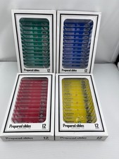 48Pcs Prepared Microscope Slides Specimen Animals Insects Plants Flowers, Etc.