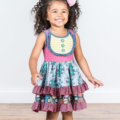 Matilda Jane Put on a Show Cookie Dress Size 2 Pink Yellow Adorable Dress