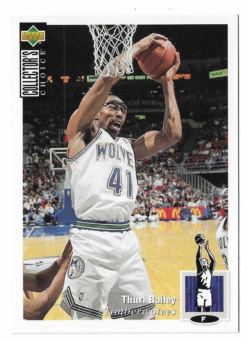 1994-95 Collector's Choice Basketball Thurl Bailey #141 Minnesota Timberwolves