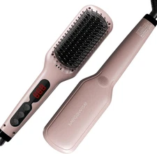 MEGAWISE Pro Ceramic Ionic Hair Straightener Brush for Home Salon | MCH Fast 20s