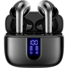    TAGRY Bluetooth Headphones True Wireless Earbuds 60H Playback LED Power Displ