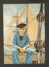 Pierre JOUBERT    carte postale BD    LES MOUSSES   très rare  ed . OUEST FRANCE