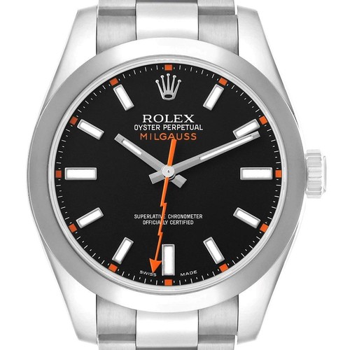 Rolex Milgauss 40 Steel Black Dial Mens Watch 116400